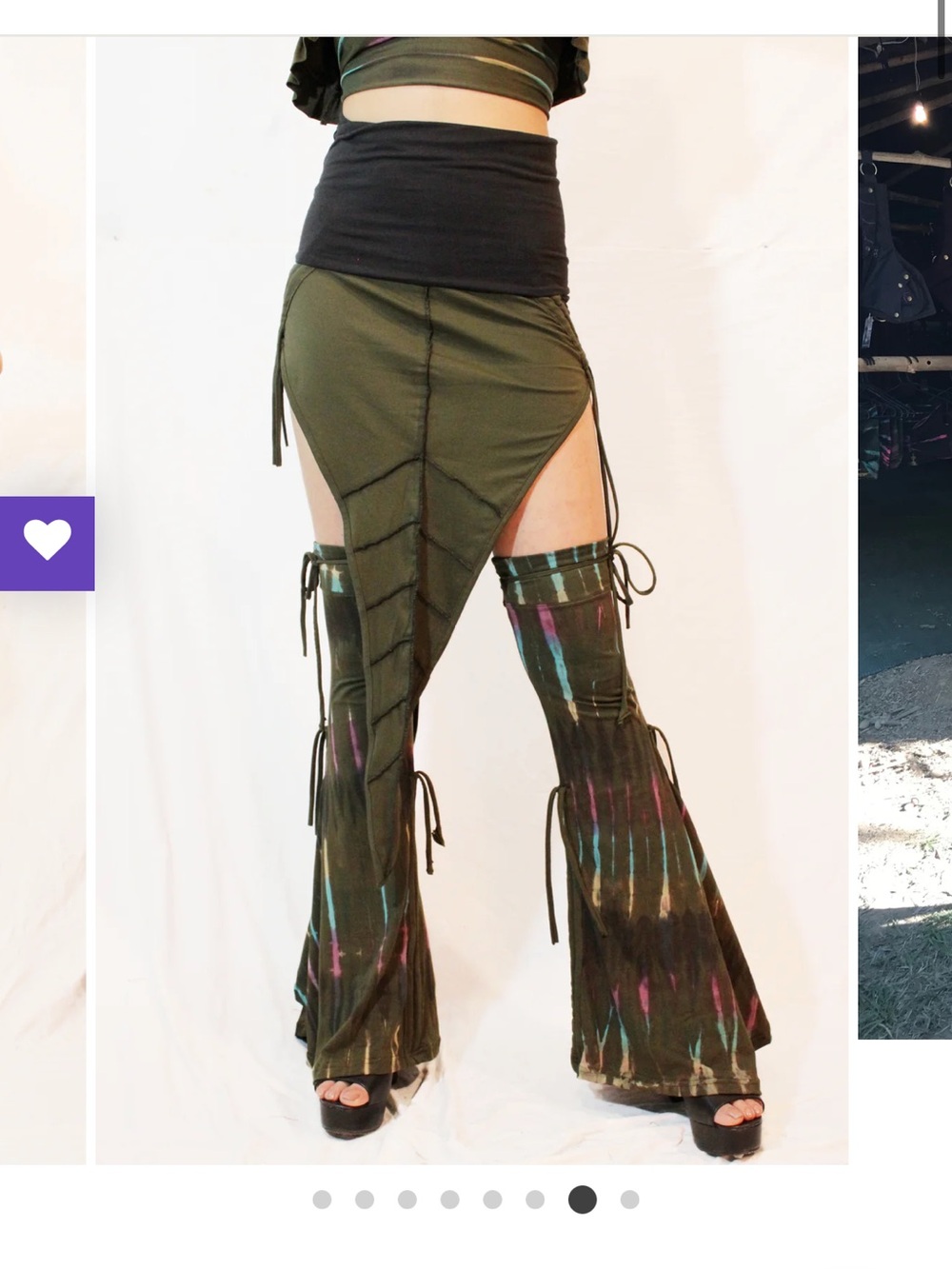 Leaf Skirt/Dress Green Asymmetrical
